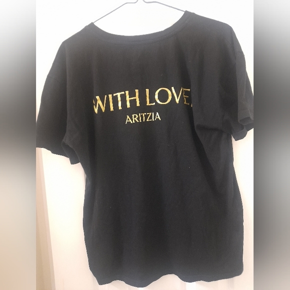 Aritzia - Womens Shirt - "With Love" Print - Large - Black - Picture 4 of 8